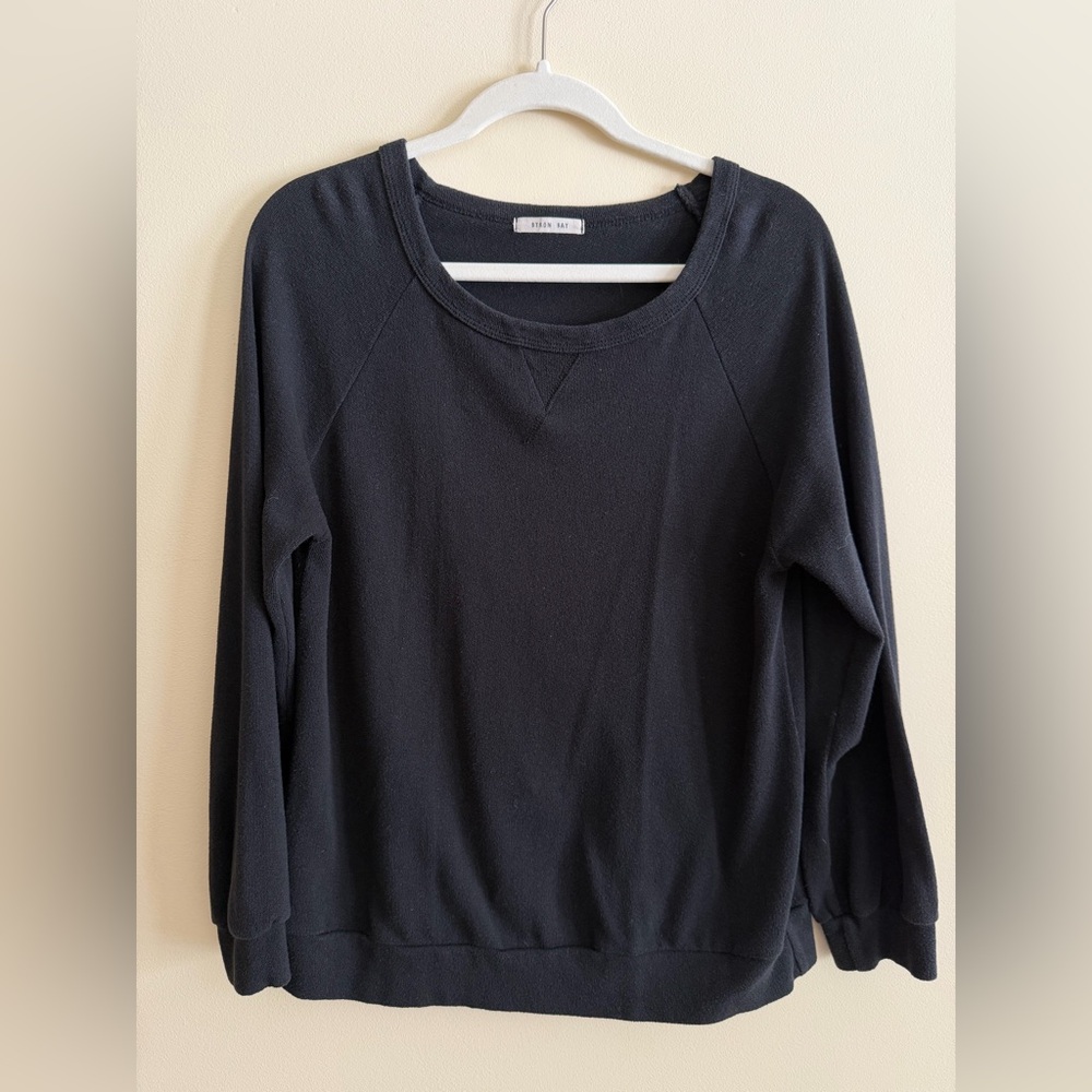 Women's Black Crew Neck Sweater